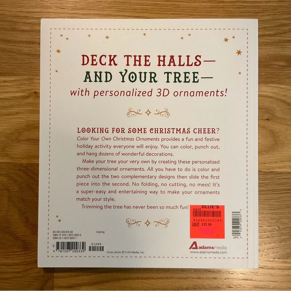 Color Your Own Christmas Ornaments: Features 50 3D Punch-Out Designs BOOK